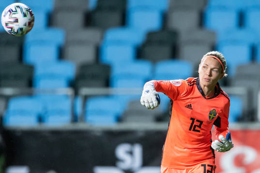 Goalkeeper Jennifer Falk of Sweden