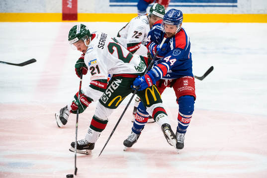 Oskarshamns Nolan Zajac och Frölundas Karl Henriksson