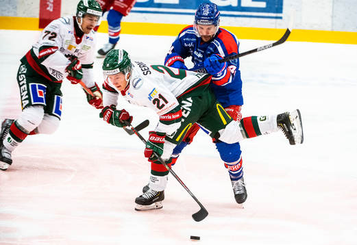 Oskarshamns Nolan Zajac och Frölundas Karl Henriksson