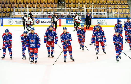 Oskarshamns spelare jublar