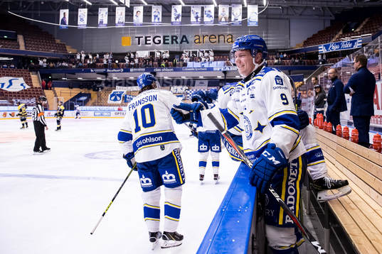 Leksands Patrik Zackrisson jublar