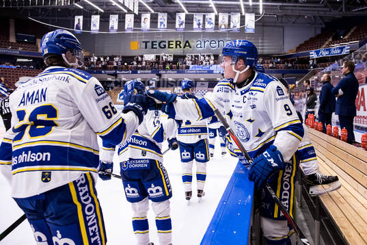 Leksands spelarna jublar