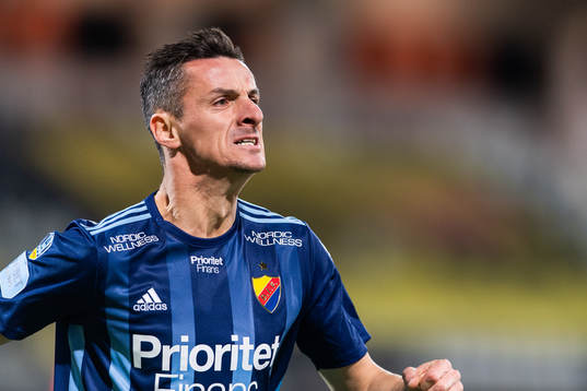 Djurgårdens Haris Radetinac jublar