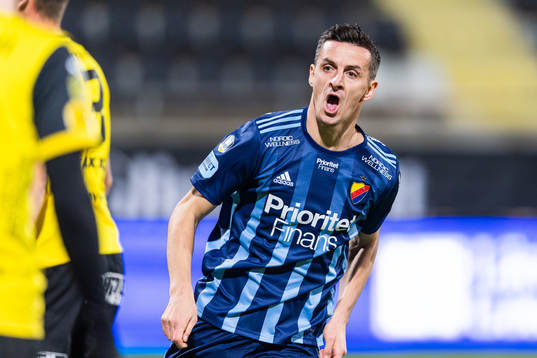 Djurgårdens Haris Radetinac jublar