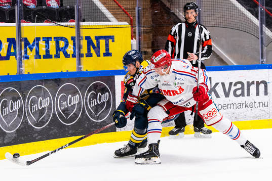 Södertäljes Axel Andersson och Timrås Hugo Reinhardt