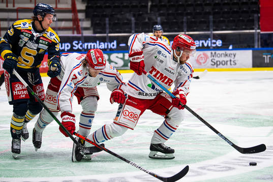 Timrås Johan Lindholm, Marcus Hardegård och Södertäljes