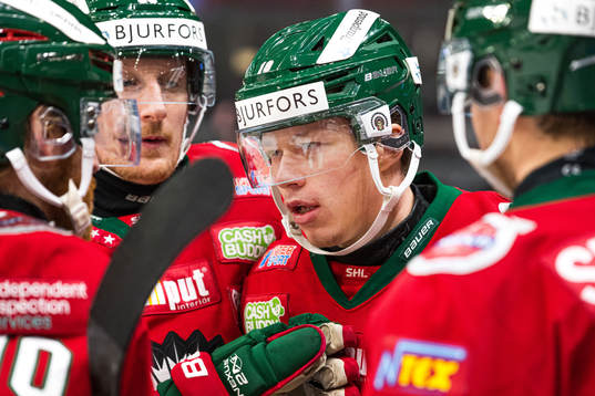 Frölundas Lucas Raymond jublar