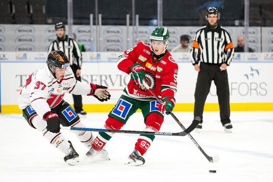 Örebros Glenn Gustafsson  och Frölundas Jesper Sellgren