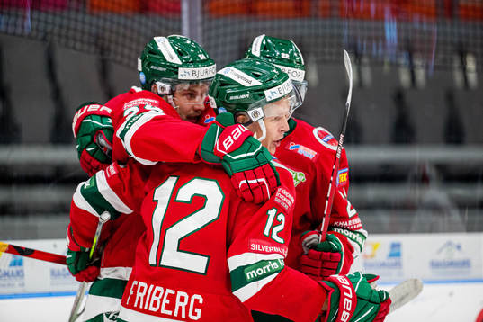 Frölundas Max Friberg jublar