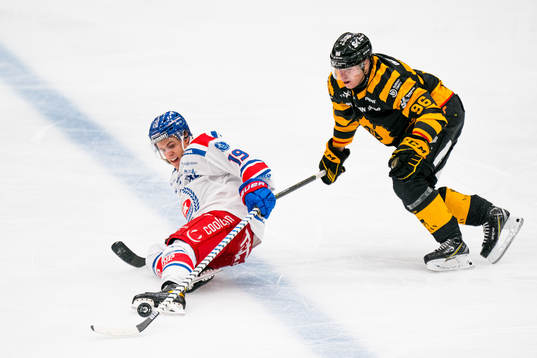 Oskarshamns Tyler Kelleher och Skellefteås Rickard Hugg