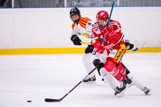 Brynäs Emma Forsgren och Modos Daniela Pejsovaunder