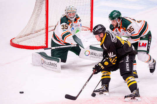 Kristianstads målvakt Calle Clang och Alexander Molldén