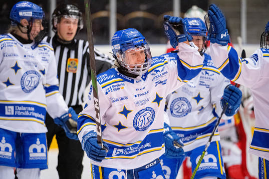 Leksands Wilma Johansson jublar