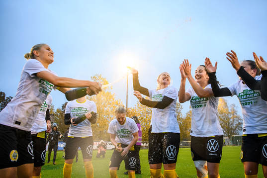 Hammarbys spelare jublar