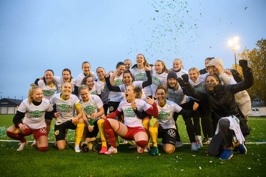Hammarbys spelare jublar