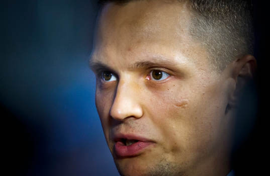Örebros Kristian Näkyvä blir intervjuad av Cmore