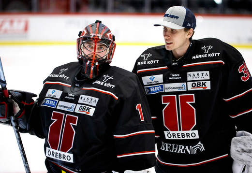 Örebros målvakt Jhonas Enroth och målvakt Jonas Arntzen