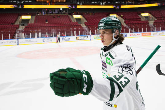 Färjestads Albert Johansson jublar
