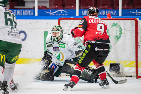 Färjestads målvakt Arvid Holm