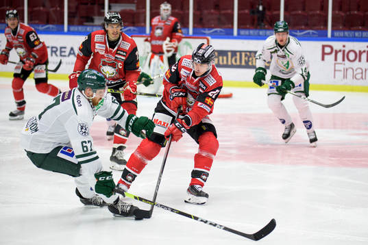Malmö Redhawks Lars Bryggman och Färjestads Pontus