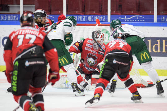 Färjestads Jesse Virtanen gör 2-3 bakom Malmö Redhawks