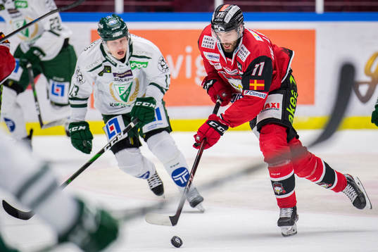 Malmö Redhawks Markus Lauridsen och Färjestads Daniel