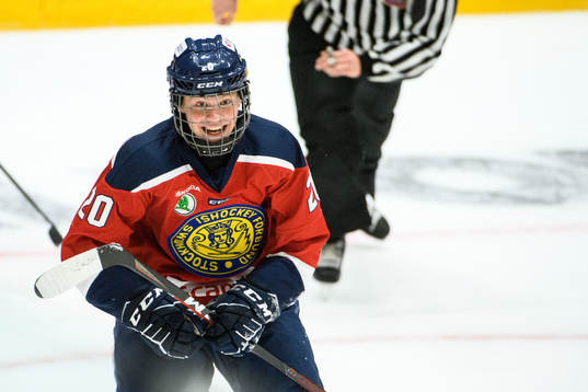 Stockholm Nords Jack Klevby jublar