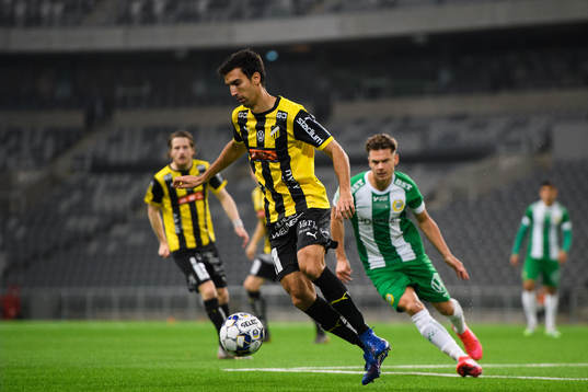 Häckens Nikola Gulan och Hammarbys Alexander Kacaniklic