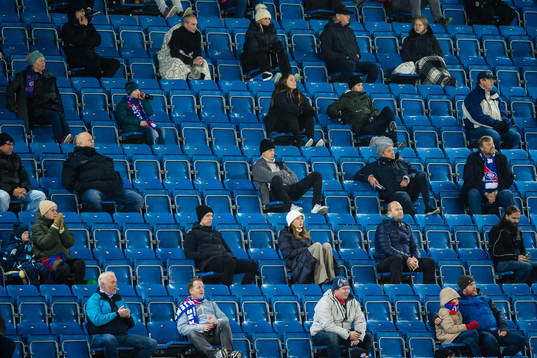 Spectators in the stands
