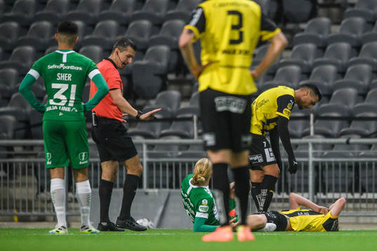 Hammarbys Gustav Ludwigson och Häckens Erik Friberg