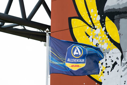 Flagga med Allsvenskans logga