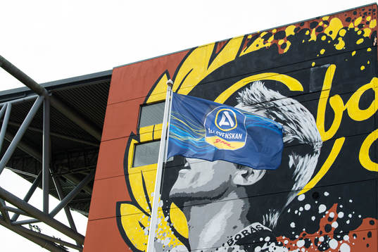 Flagga med Allsvenskans logga