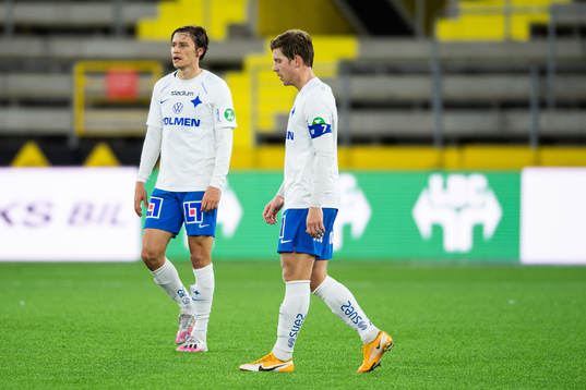 IFK Norrköpings Simon Thern och Alexander Fransson deppar