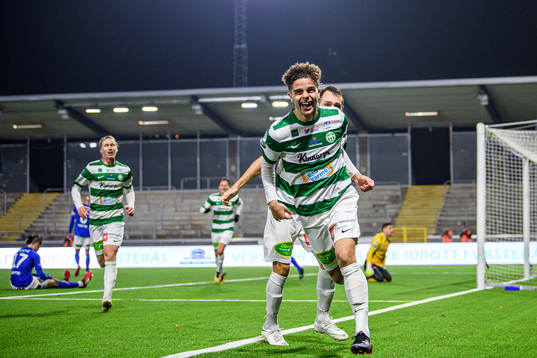 Västerås Justin Salmon jublar