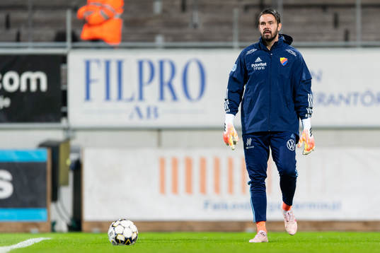 Djurgårdens målvakt Tommi Vaiho före fotbollsmatchen i