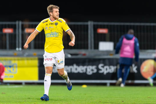 Falkenbergs Marcus Mathisen jublar