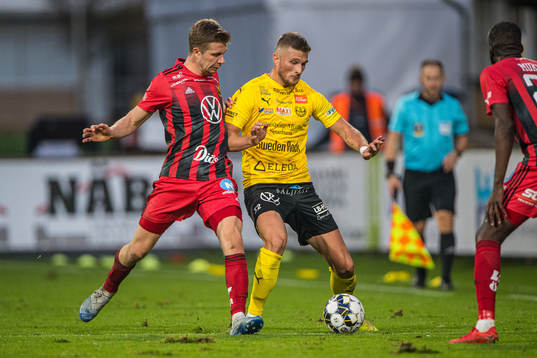 Mjällbys Erik Pärsson   och Östersunds Ludvig Fritzson
