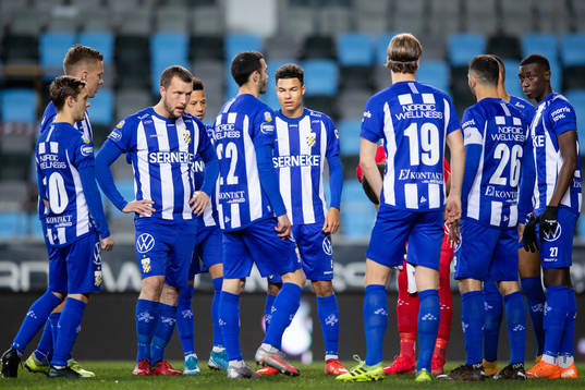 IFK Göteborg innan fotbollsmatchen i Allsvenskan mellan