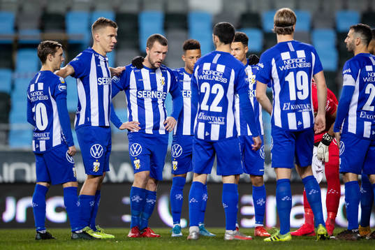 IFK Göteborg innan fotbollsmatchen i Allsvenskan mellan