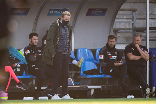 Rosengårds tränare Jonas Eidevall deppar