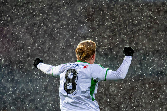 Guro Næss Berge of Hønefoss celebrates