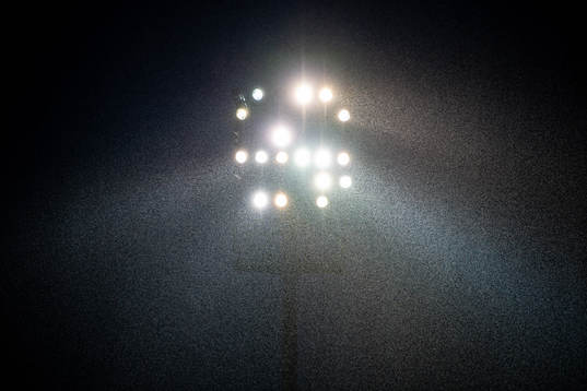 General view of the rain and floodlights