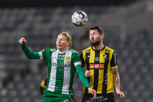 Hammarbys Gustav Ludwigson och Häckens Joona Toivio