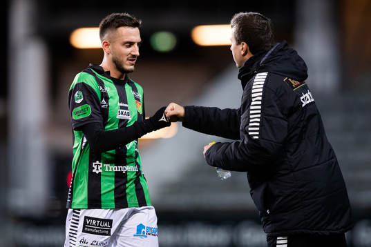 GAIS Haris Cirak och tränare Stefan Jacobsson