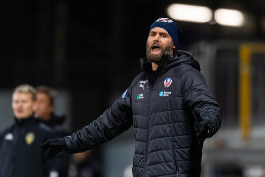 Helsingborgs tränare Olof Mellberg reagerar