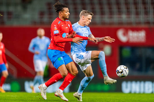 Helsingborgs Joseph Ceesay och Malmö FFs Sören Rieks