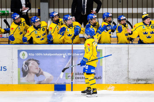 Ebba Berglund of Sweden celebrates