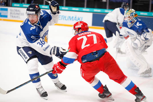 Elmeri Eronen #36, FIN and Rodion Amirov #27, RUS
