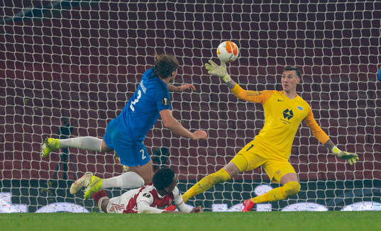 LONDON, ENGLAND - Thursday, November 5, 2020: Arsenal's Joe