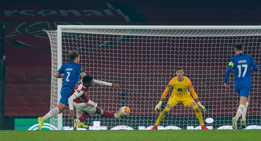LONDON, ENGLAND - Thursday, November 5, 2020: Arsenal's Joe